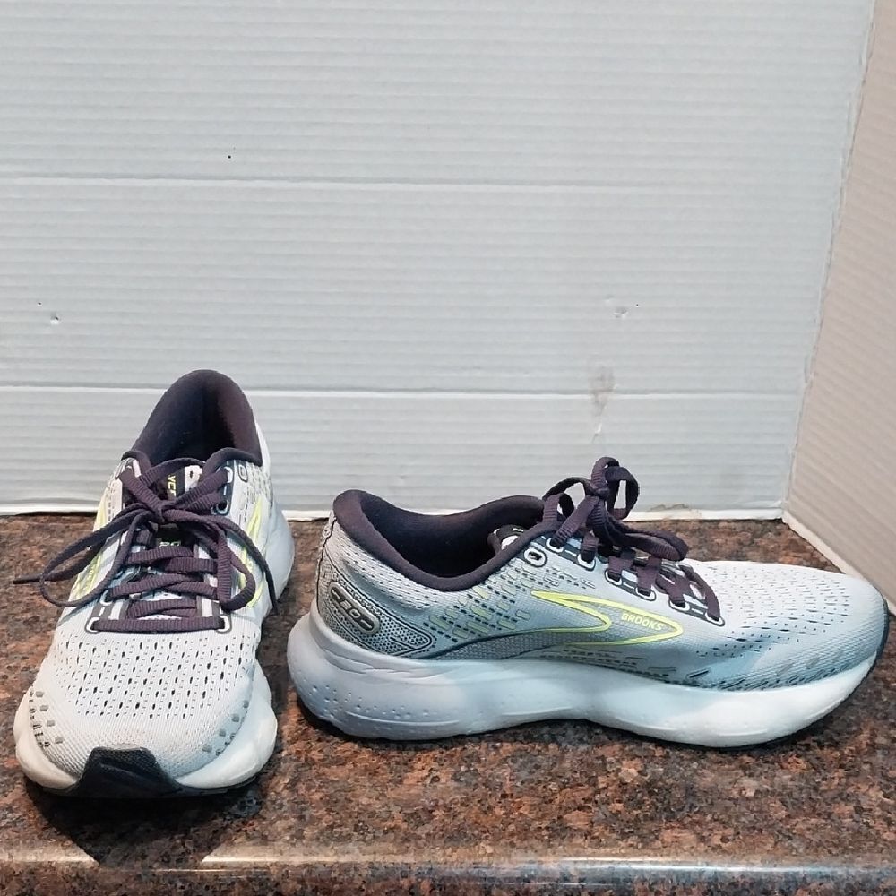 Brooks Gray and Yellow Performance Sneakers
